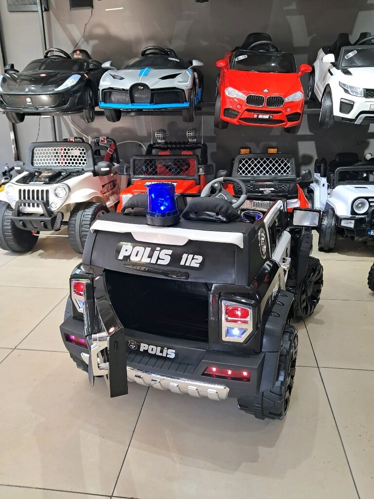12v dev polis jip akülü araba - 5