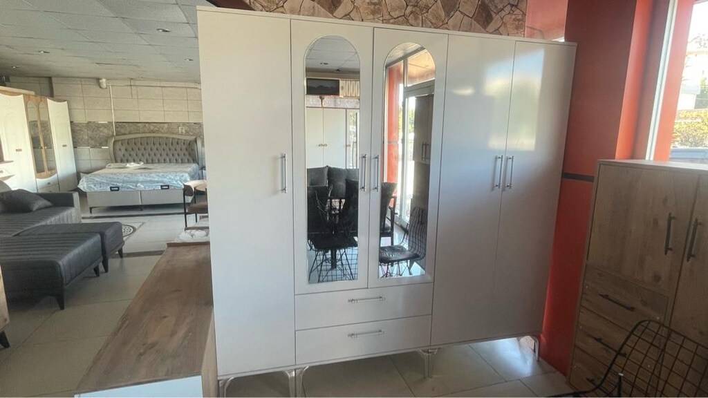 5 Kapaklı elbise dolabı mdf - 7