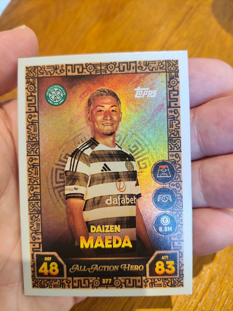TOPPS MATCH ATTAX 25/26 DAIZEN MAEDA #377 ALL-ACTION HERO - 4