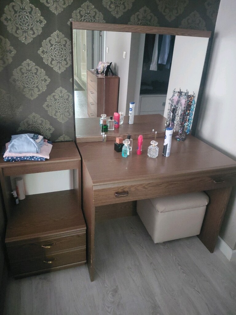 KELEBEK MARKA KARYOLA BAŞLIK 2ADET ŞİFONYER TUVALET MASASI İŞBİR YATAK - 5