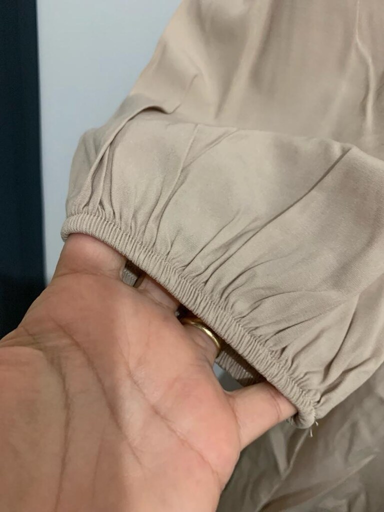 Fullamoda M-L-XL Bej midi Gömlek Elbise - 8