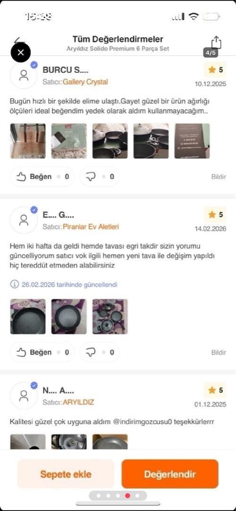 ANKARA ELDEN TESLİM-ARYILDIZ KALİTESİ 6 PARÇA GRANİT TENCERE TAVA Seti - 5