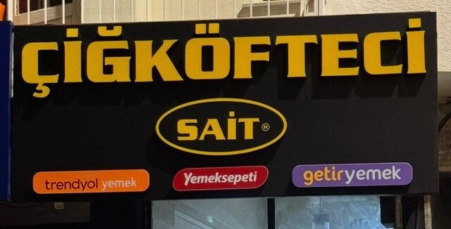 ışıklı Çiğköfteci Sait tabelası