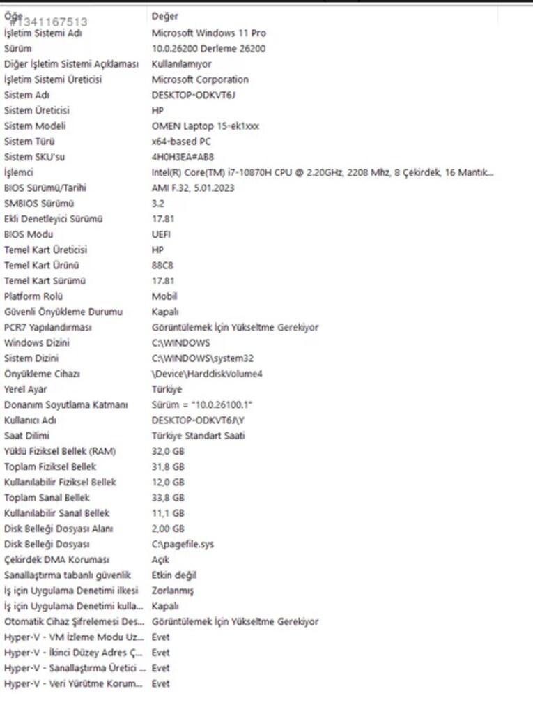 HP OMEN 15 | RTX 3070 | 300HZ | i7-10870H | 32 GB RAM |1 TB SSD| - 4