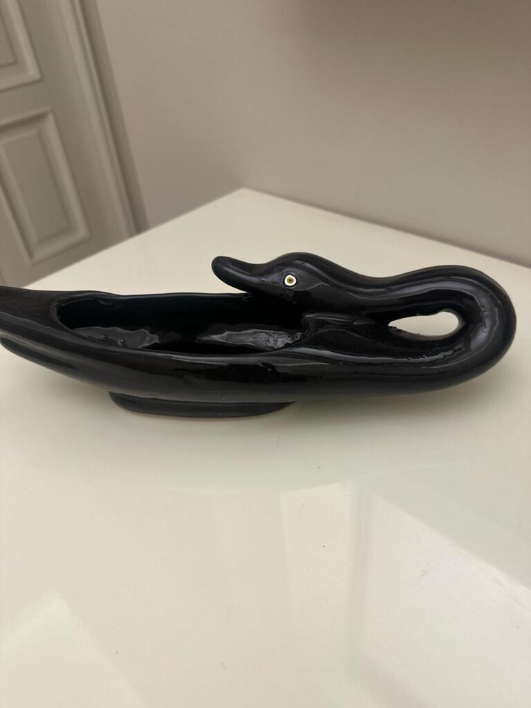 Vintege porselen siyah dekoratif obje 32 cm - 2