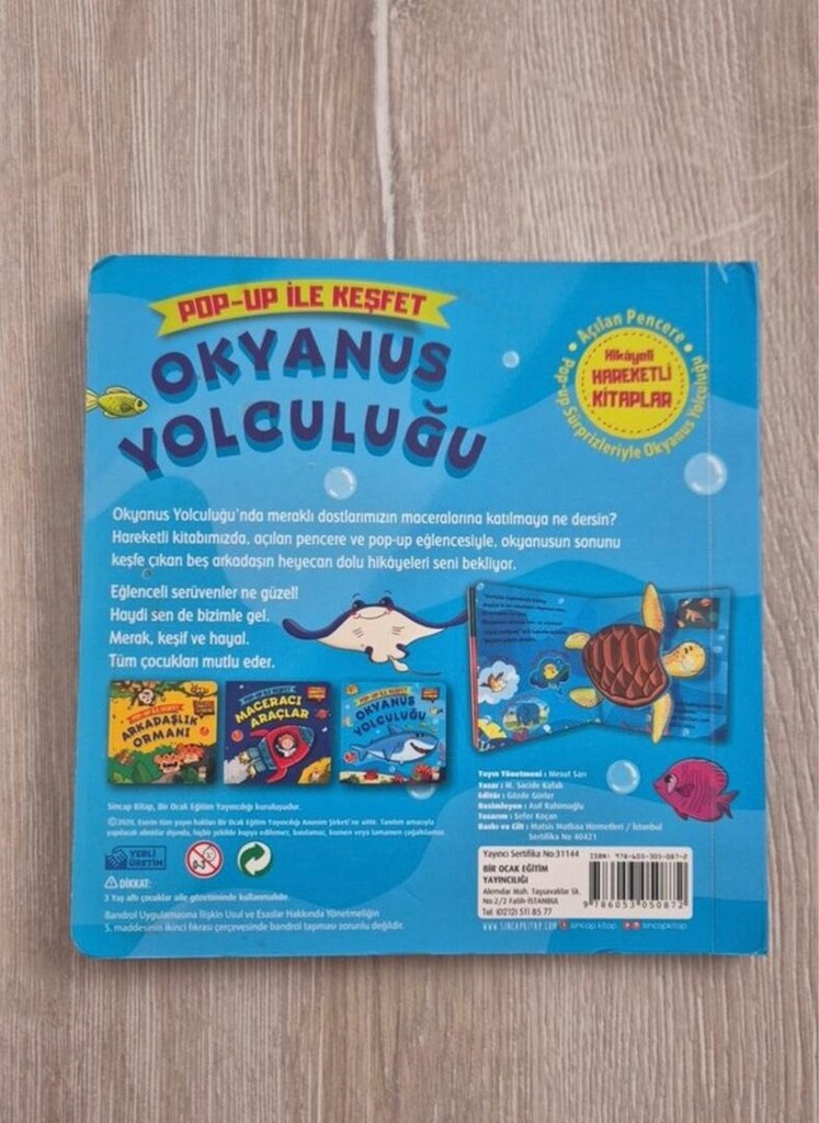 Pop-Up ile Keşfet Okyanus Yolculuğu Çocuk Kitabı - 2