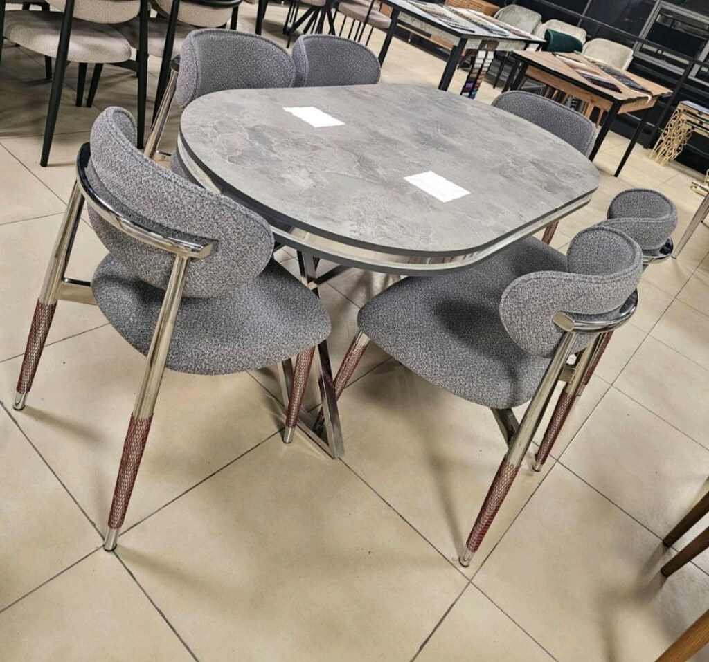 Bohem 6 Kişilik Masa Sandalye Takımı – Şık ve Modern Yemek Masası - 6