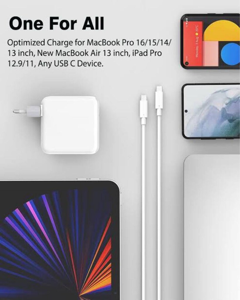 Apple MacBook USB-C TYPE-C 96W Güç Adaptörü Şarj Cihazı A2166 A1719 - 4