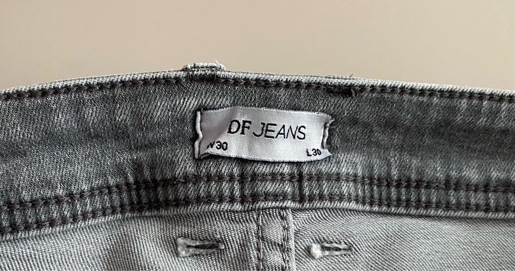 Gri Erkek Denim Pantolon, Kemerli, Regular Fit - 9