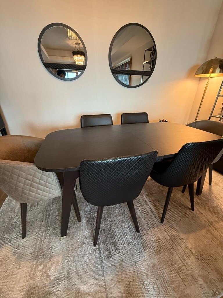 Enza Home Navona Özel Sandalyeli Premium Yemek Takımı - 7