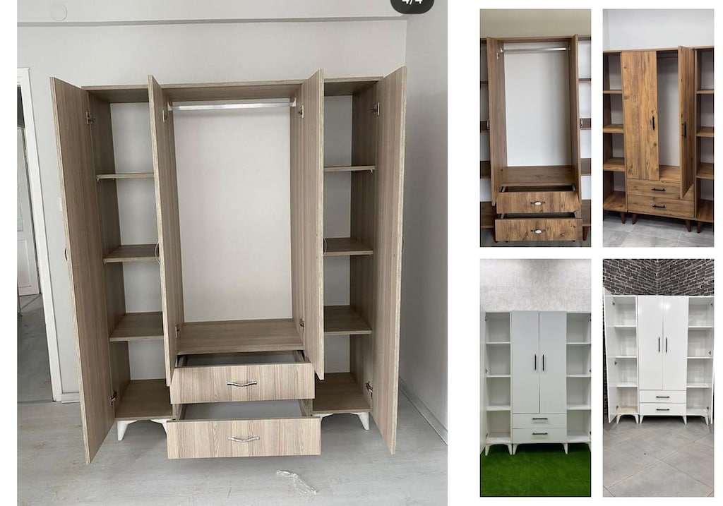 4 kapaklı elbise dolabı ulbrfmtdaq - 5