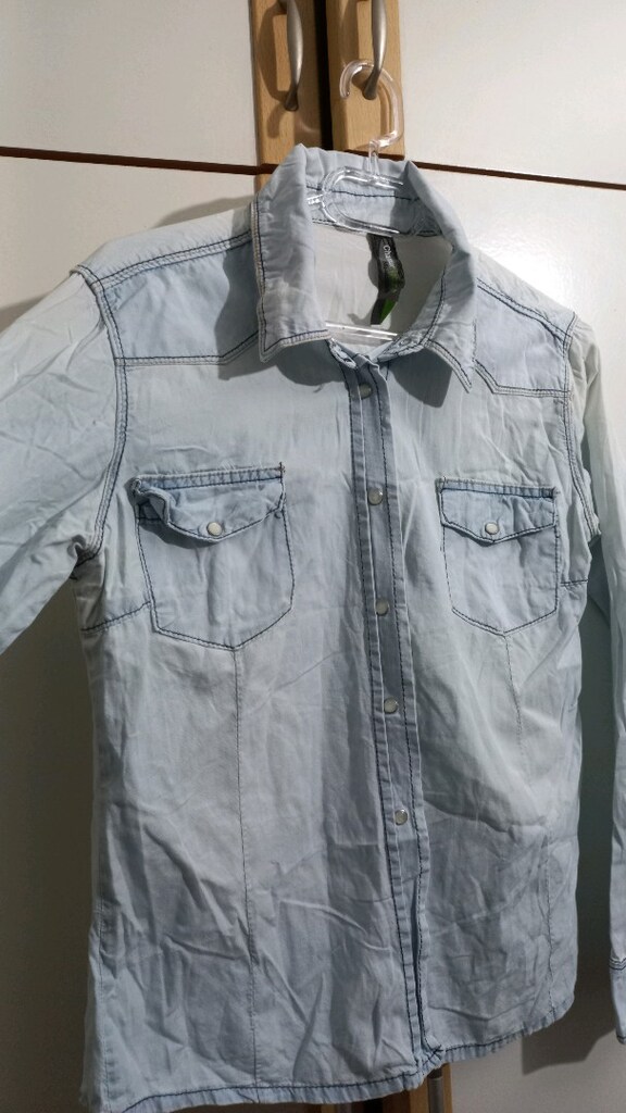 Açık Mavi Denim Gömlek - 4