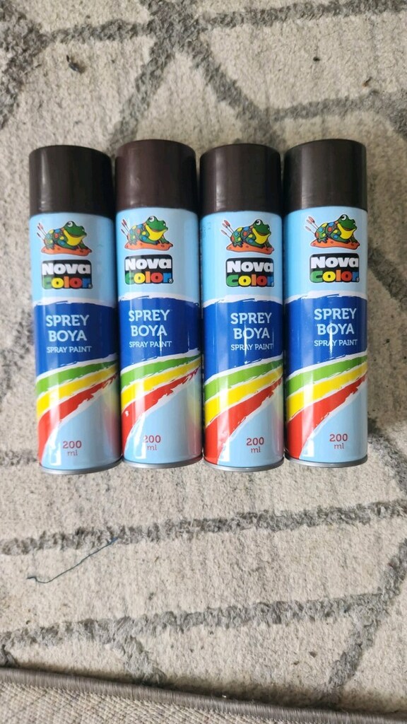 8 adet 10 lu Akrilik ve sprey Boya Seti - 2