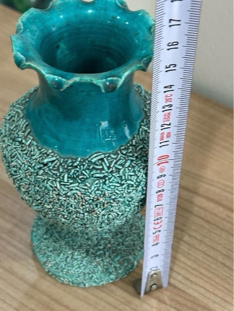 Kütahya mavi kumlama vazo - 9