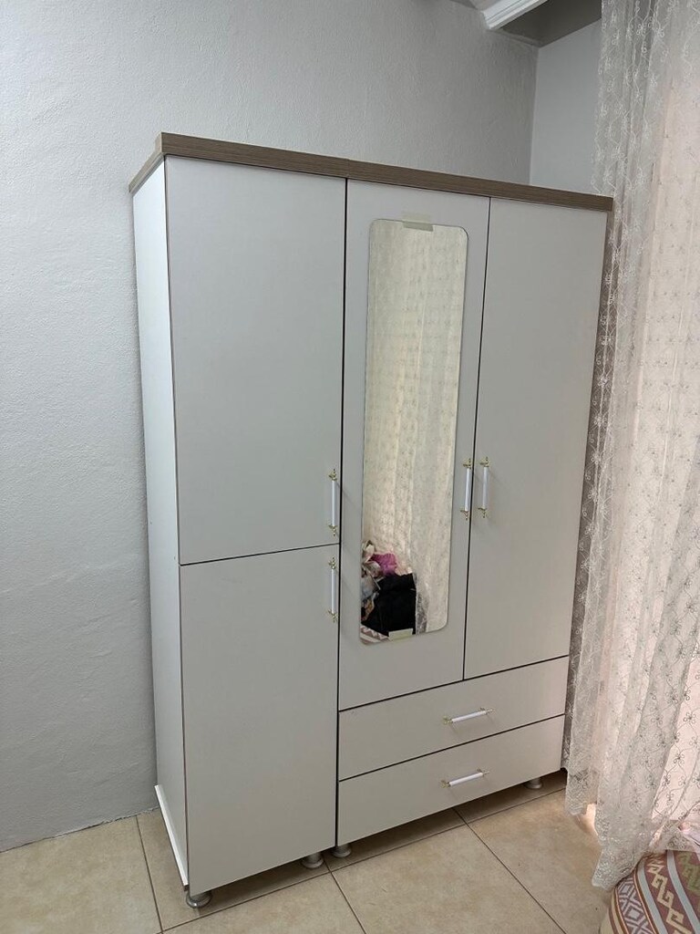 ultra lüks 3 kapaklı 120 cm dolap sıfır ürün adrese teslim kapıda ödme - 6