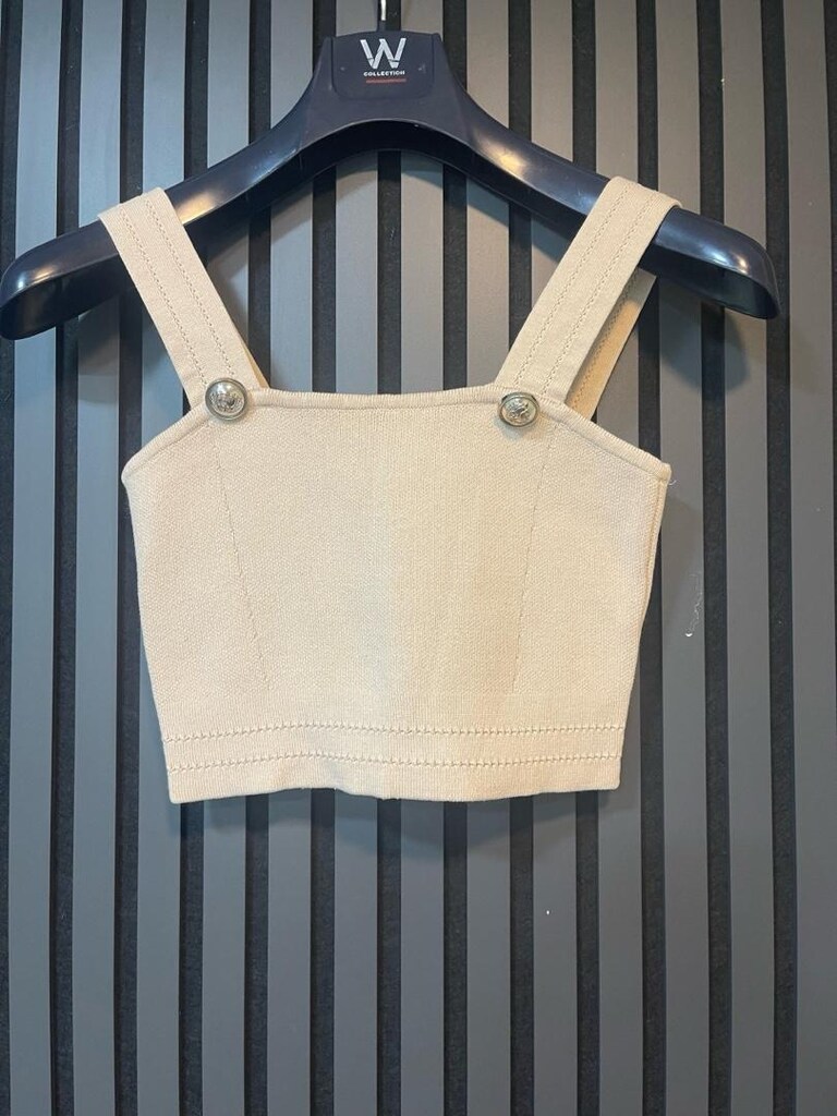DİLVİN Bej Crop Büstiyer ATLET - 6