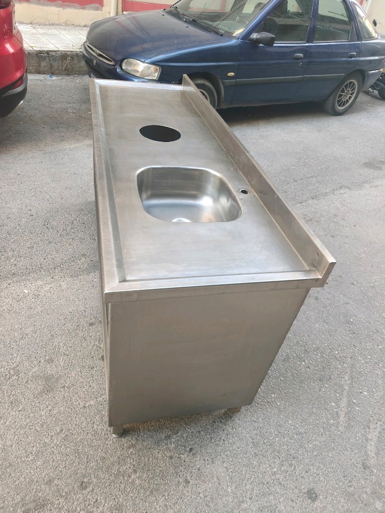 krom kapaklı evye tezgah - 9