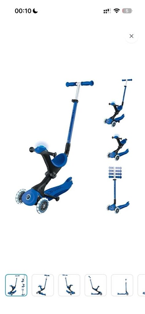 Globber Go Up Deluxe Işıklı Scooter - Lacivert - 5
