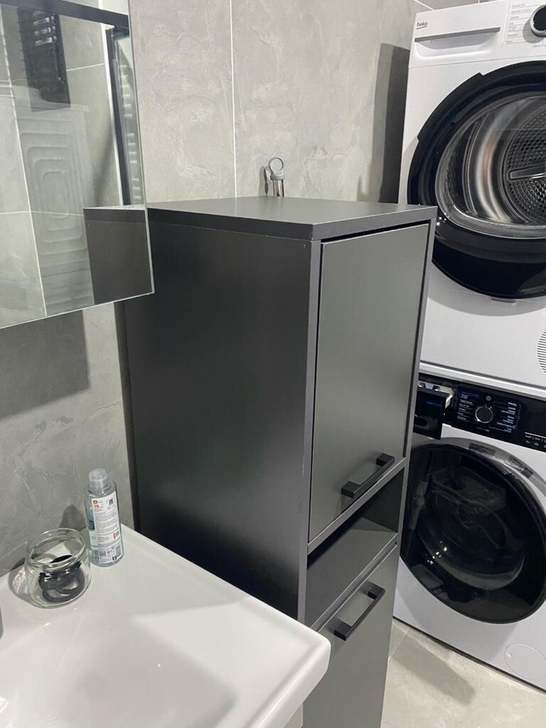 Kirli Sepetli Çok Amaçlı Banyo Dolabı - 4