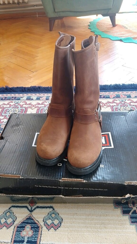 Harley-Davidson Laconia Hi (646) model taba nubuk deri 41 numara - 2