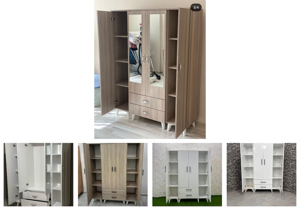 4 kapaklı elbise dolabı czqkgvvqch - 2