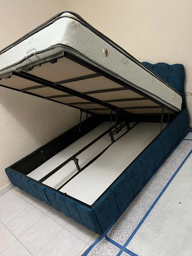 160x200 ultra lüks kapitoneli baza başlık yatak sıfır ürün ambaljinda - 2