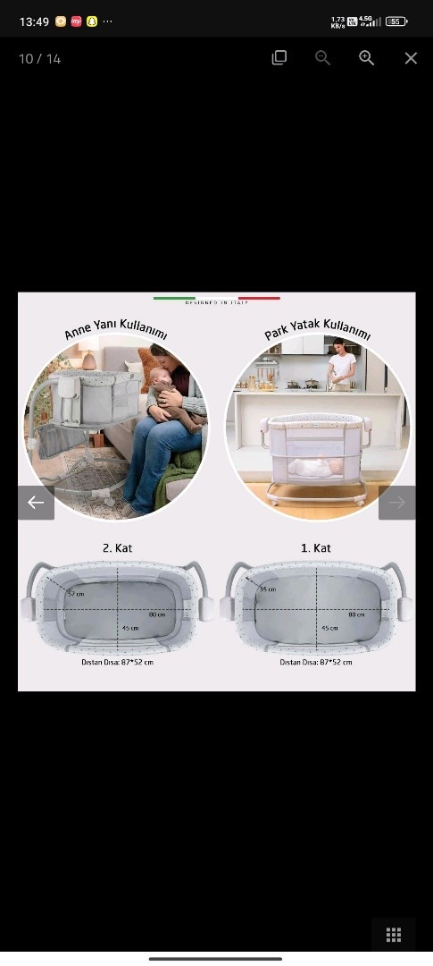 ELEKTRİKLİ OTOMATİK SALLANAN ANNE YANİ BESİK SİFİR - 5