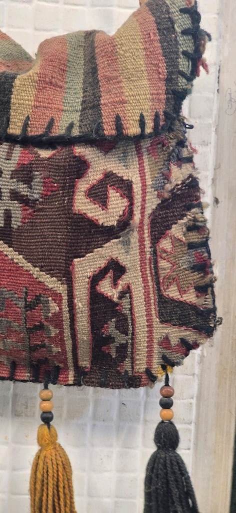 El Dokuması Vintage kilim Omuz Çantası Bohem Etnik Desenli - 3