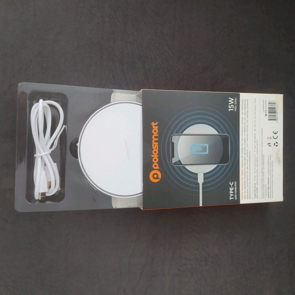 Polosmart PSM119 Kablosuz Masaüstü Şarj Cihazı Beyaz - 3