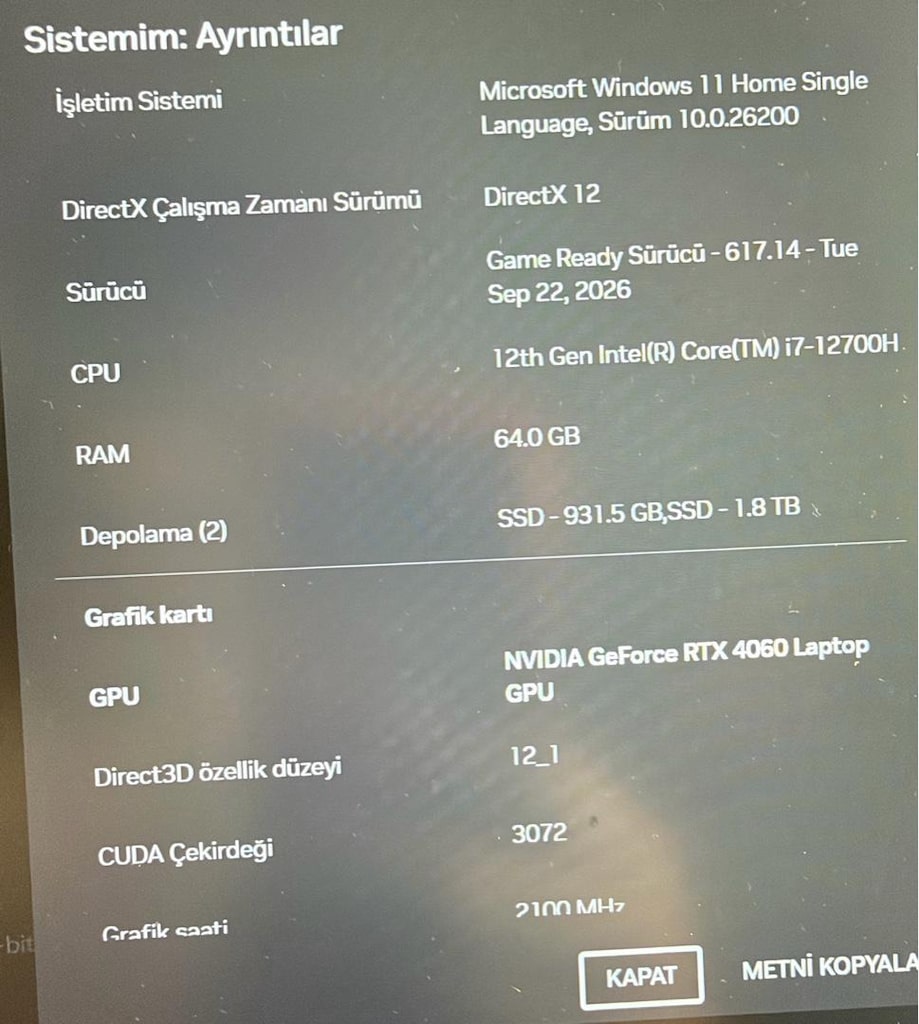 Casper Excalıbur G870 64gb Ramli Garantili Gaming Laptop - 3