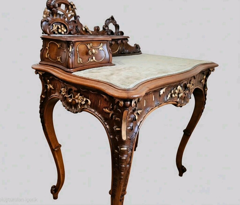 antika orjinal rococo dönen fransız takım - 3