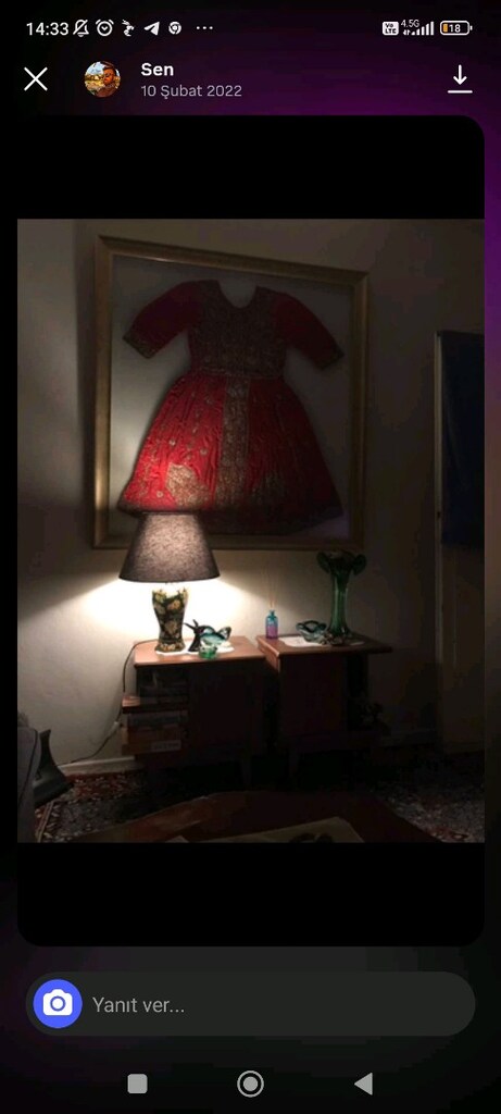 Antika Osmanlı Altın Sırma Kaftan Tabla - 4