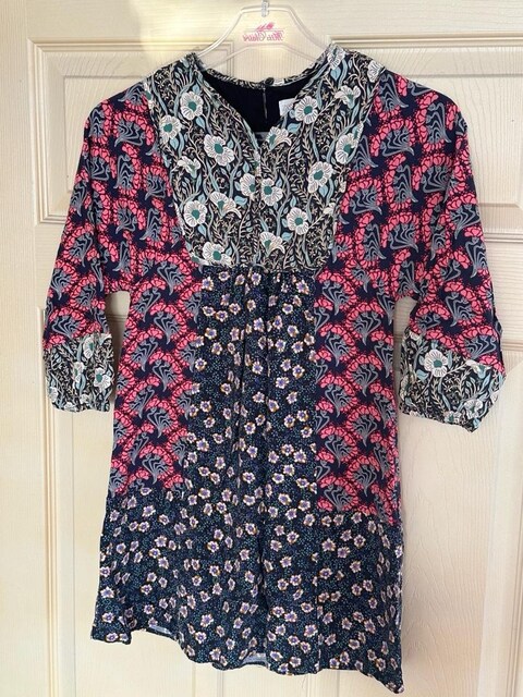 Zara Kids çocuk elbise 9 yaş desenli