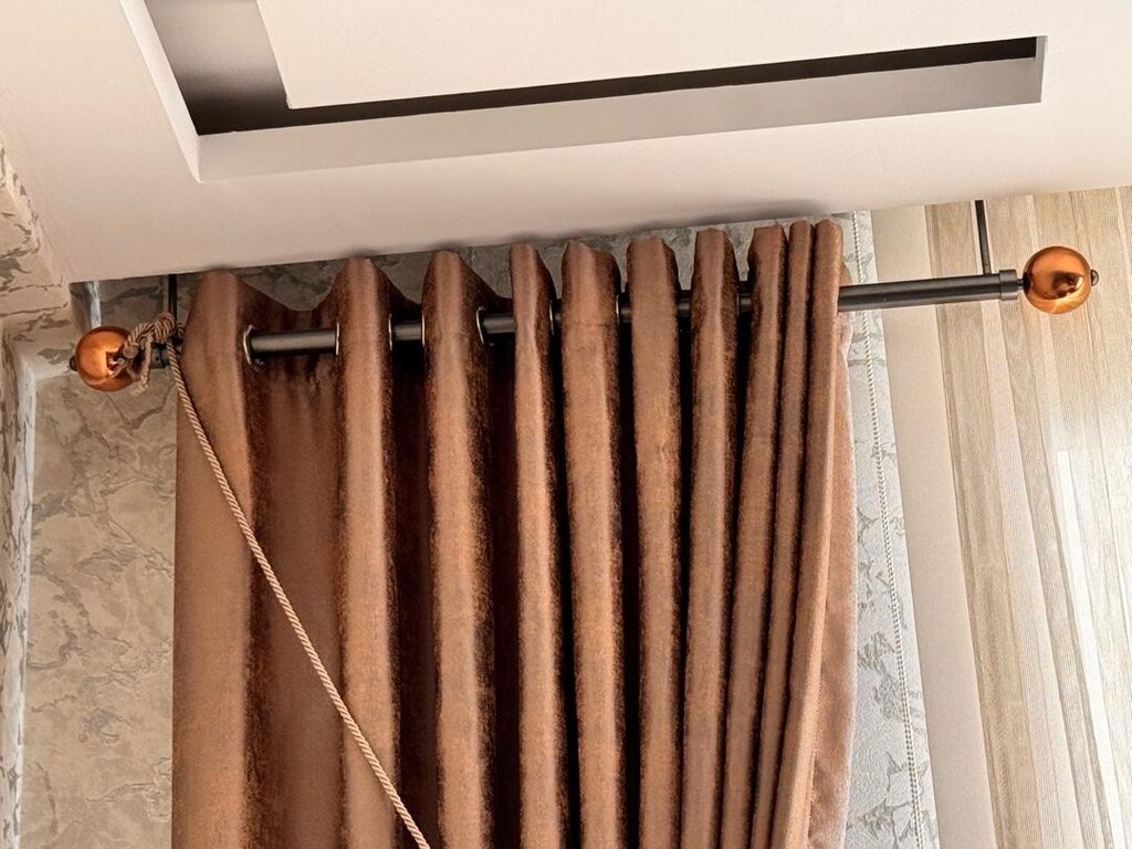 Fon perde rustik temiz boyu uzun kestirilmemiş - 3