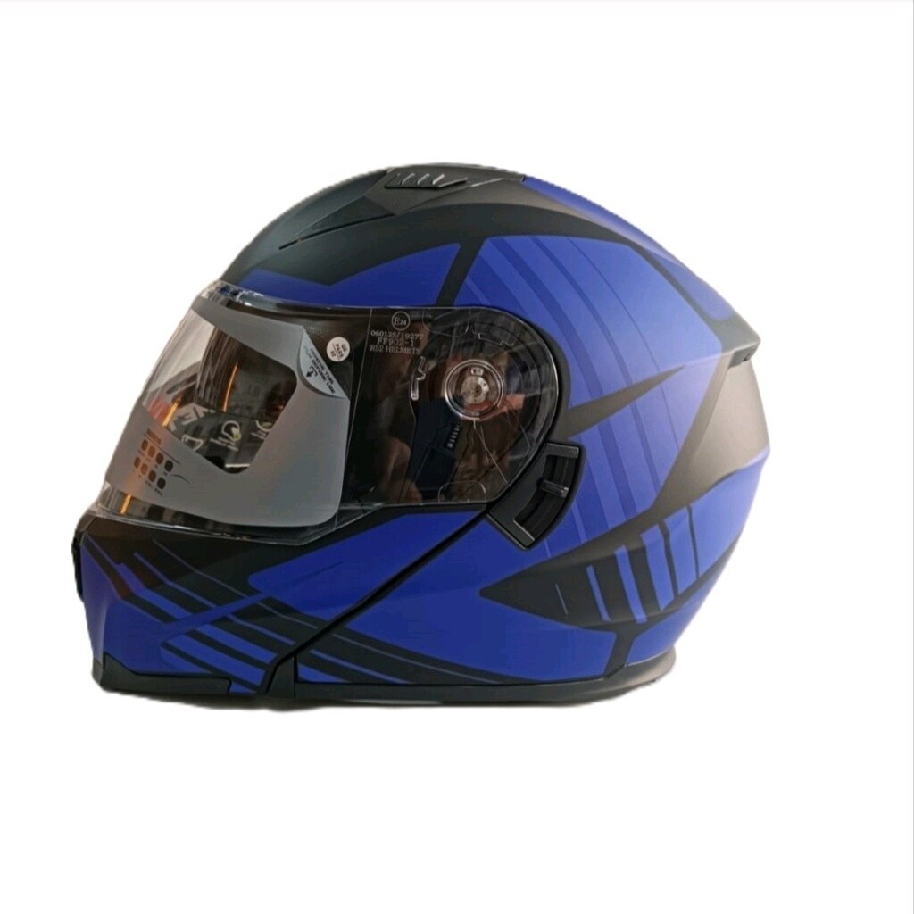 RS2 ÇENE AÇILIR GÜNEŞ VİZORLU MAVİ SİYAH KASK XL - 3