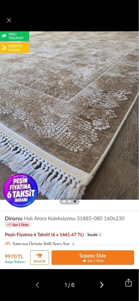 Yansımalı Desenli Gri Halı - 5