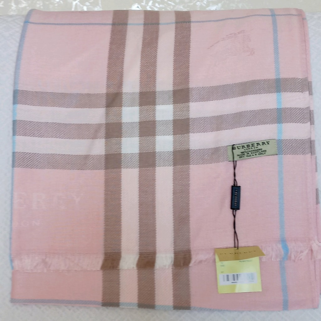 Burberry Şal kaşmir pudra renk - 3