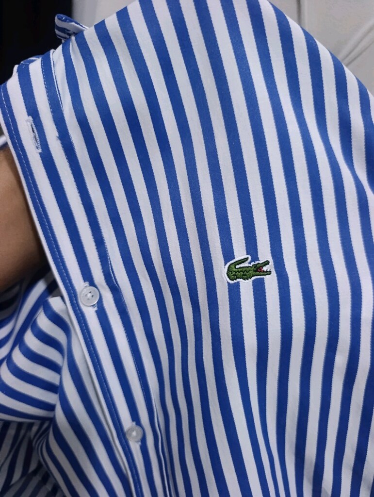 Lacoste Lacivert Çizgili Gömlek - 9
