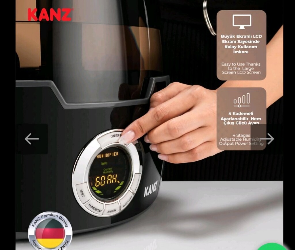 KANZ KNZ-0634 (MH-602) – 5,8 L Ultrasonik Hava Nemlendirici - 10
