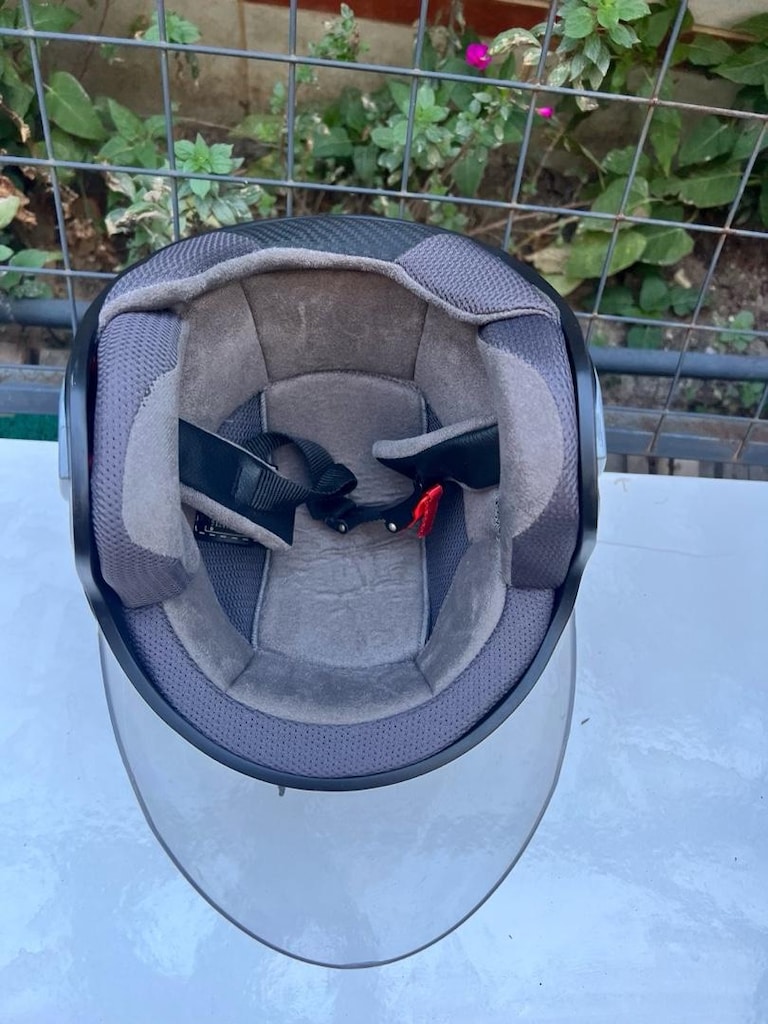 Nardo Gri Şeffaf Vizörlü Açık Motosiklet Kaskı M Beden 57-58 cm - 4