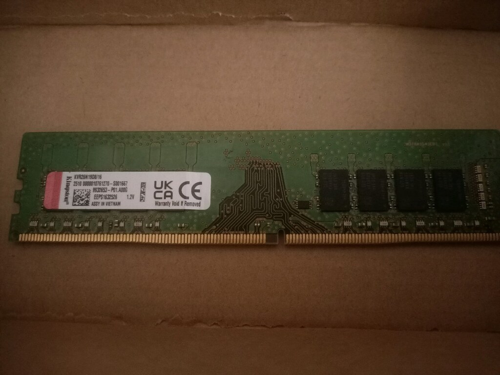 Kingston 16 GB 2666 MHz CL19 KVR26N19D8/16 DDR4 Ram - 2