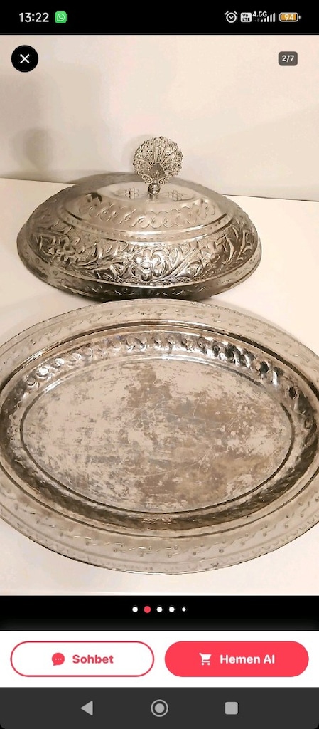 bakır sunum tabağı - 2