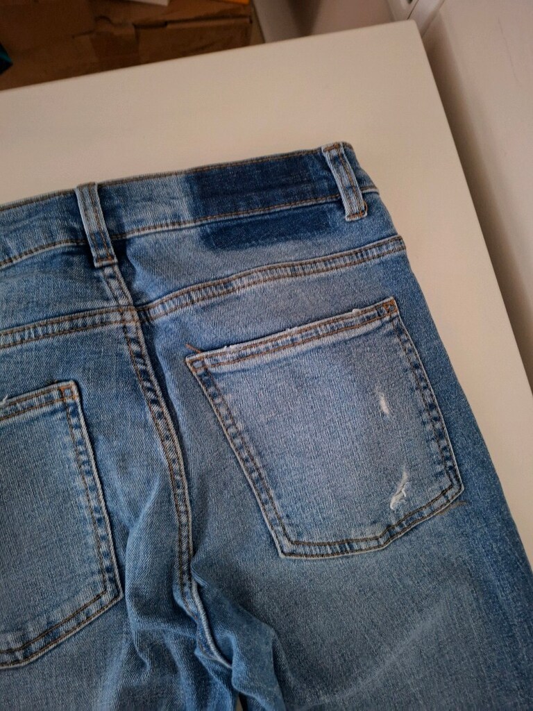 Zara 13-14 Yaş Yırtık detaylı Jeans Pantolon - 5
