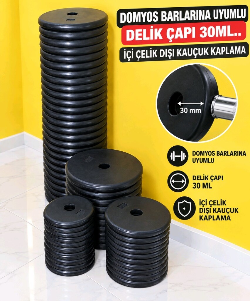 DOMYOS BARLARINA UYUMLU HALTER PLAKASI KİLO.KG. FİYATI 150TL - 6