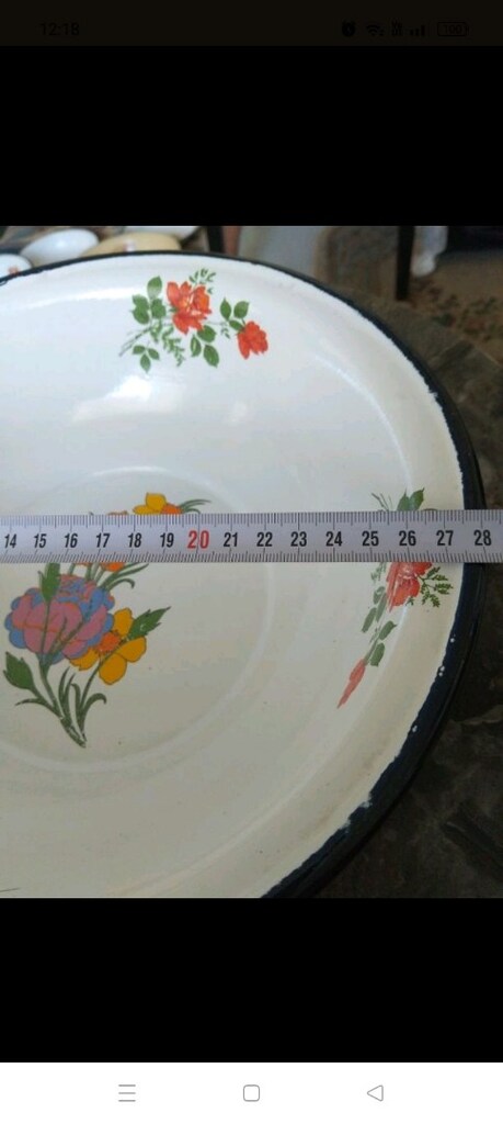 eski, emaye hamur leğeni - 3