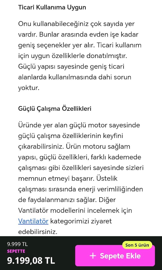 Vantilatör Sanayi tipi çelik pervane Led ışıklı Vantiratör fan - 13