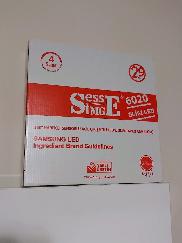 SİMGE LED HAREKET SENSÖRLÜ ACİL ÇIKIŞ KİDLİ SLİM ŞARJLI 2 ADET VAR - 2