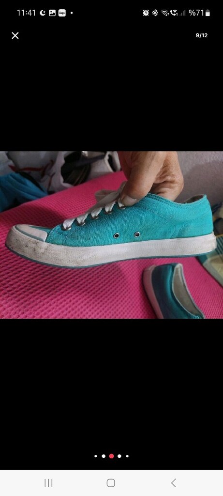 Lacoste spor ayakkabı. Converse tipi ayakkabı. 39 numara. - 9
