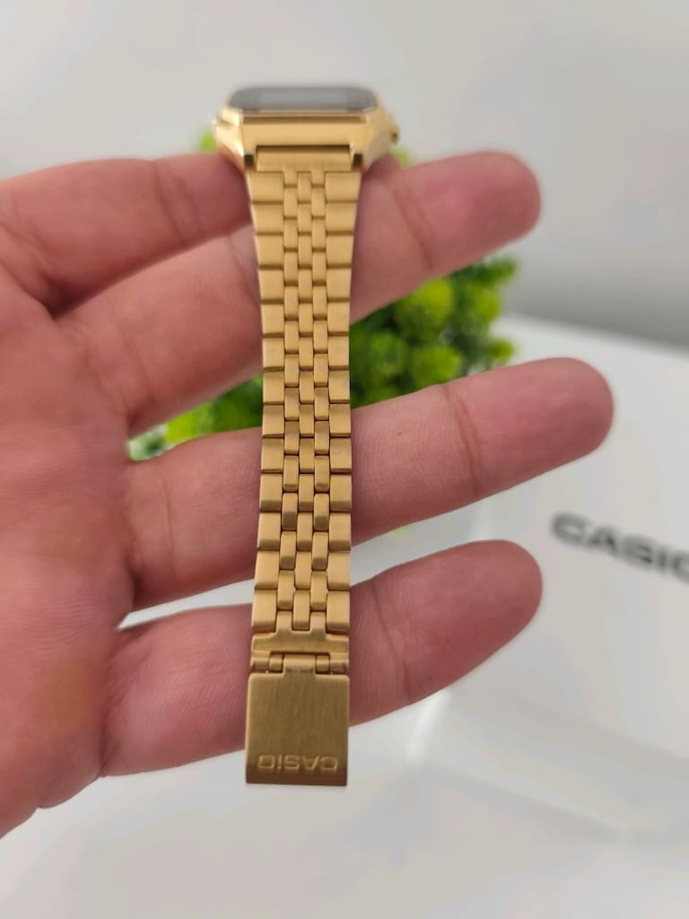 Orjinal Casio Retro Dijital Mini Kadın Saat Altın - 15