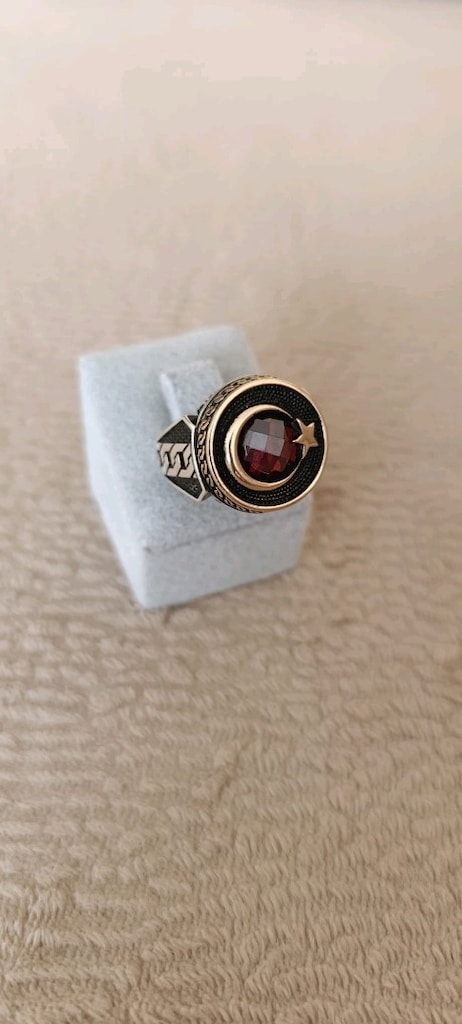 Ayyıldız Zirkon Taş 925 Ayar Gümüş Yüzük - 4